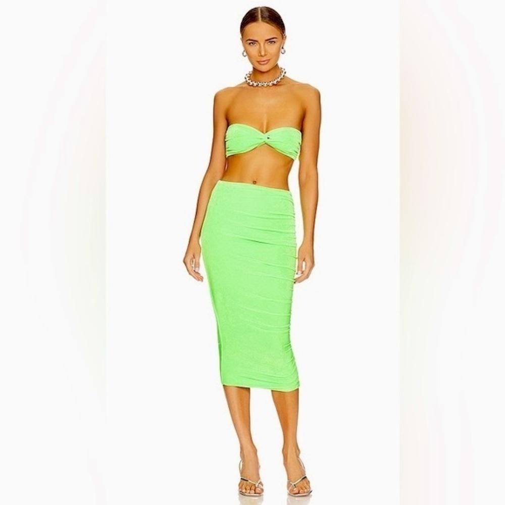 SER.O.YA Revolve Neon Green Midi Dress